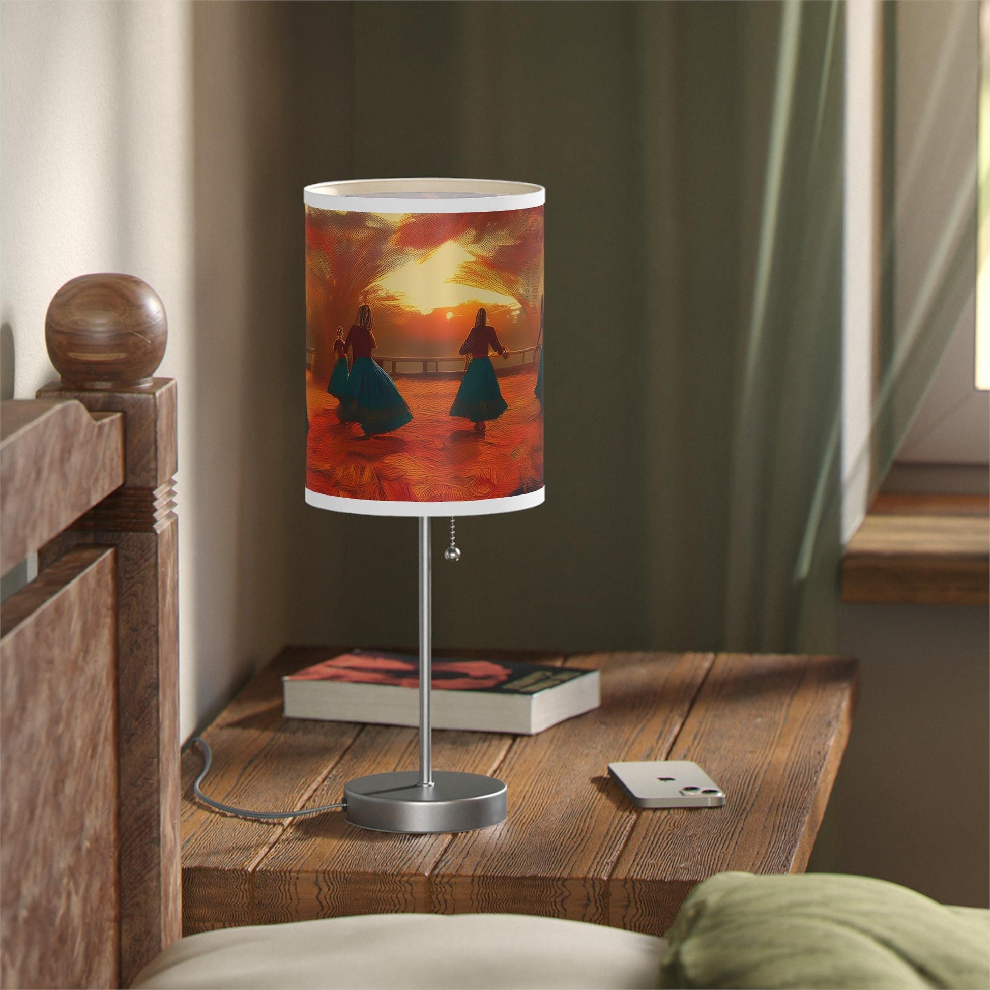 Colorful Dance Scene Table Lamp, Home Decor, Night Light, Bedroom Accent, Gift for Dancers, Artful Lighting