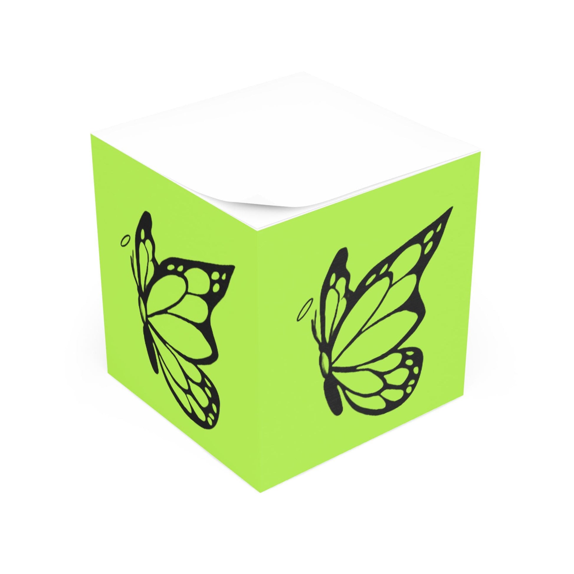 Butterfly Note Cube, Vibrant Sticky Notes for Home Office, Eco-Friendly Memo Pad, Inspirational Desk Decor, Perfect Gift for Nature Lovers