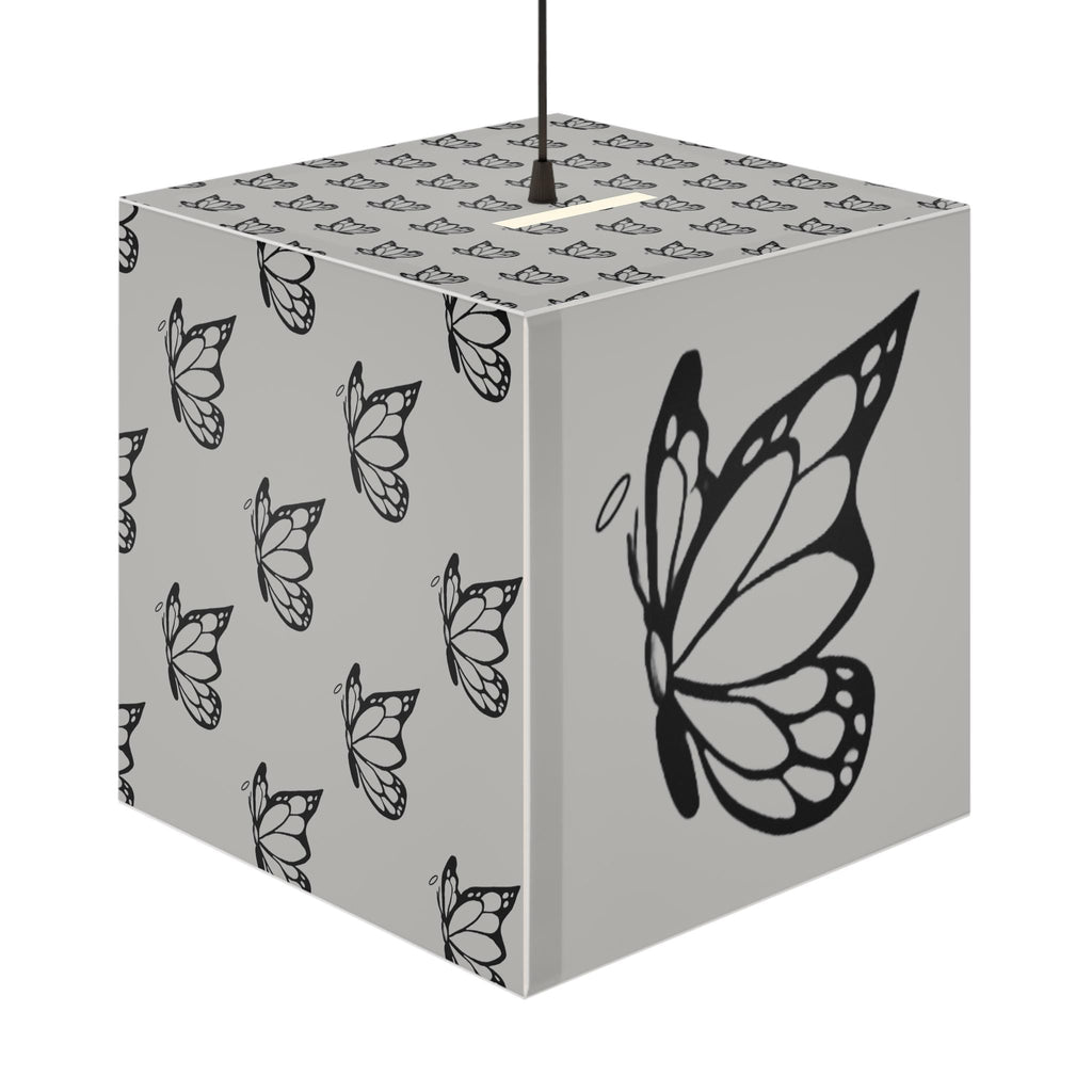 Halo Butterfly Logo Light Cube Lamp - Elegant Home Decor, Night Light, Gift for Nature Lovers, Unique Interior Lighting, Soft Ambient Glow