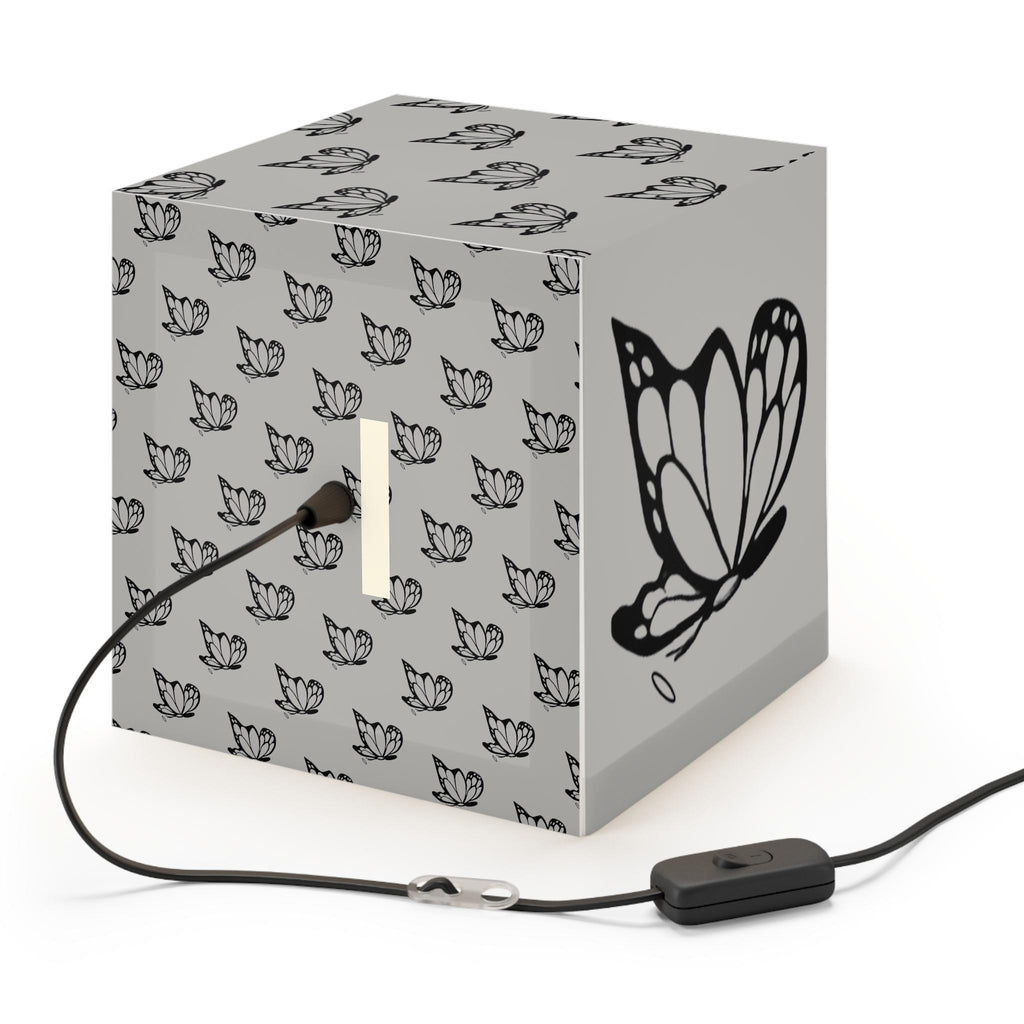 Halo Butterfly Logo Light Cube Lamp - Elegant Home Decor, Night Light, Gift for Nature Lovers, Unique Interior Lighting, Soft Ambient Glow