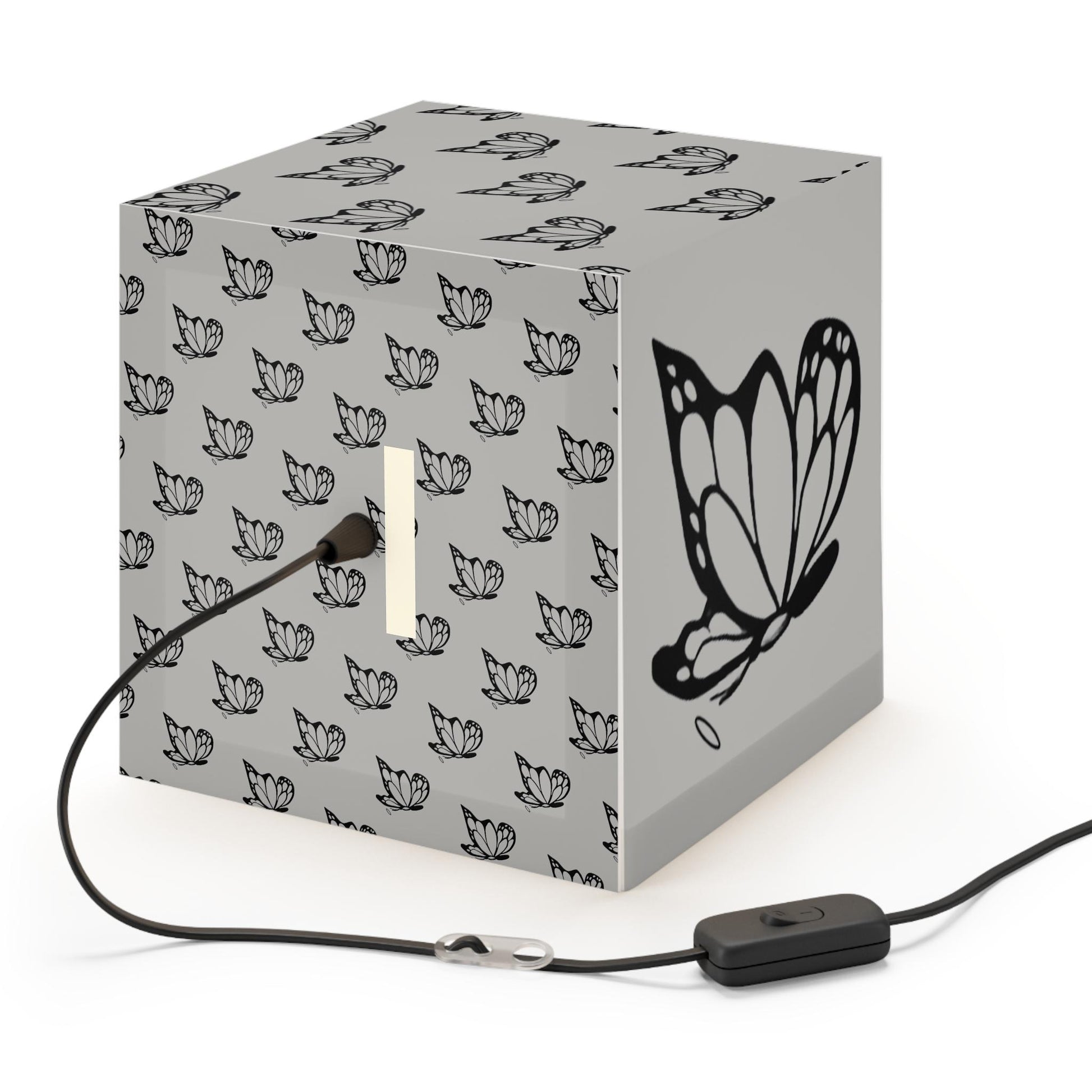 Halo Butterfly Logo Light Cube Lamp - Elegant Home Decor, Night Light, Gift for Nature Lovers, Unique Interior Lighting, Soft Ambient Glow