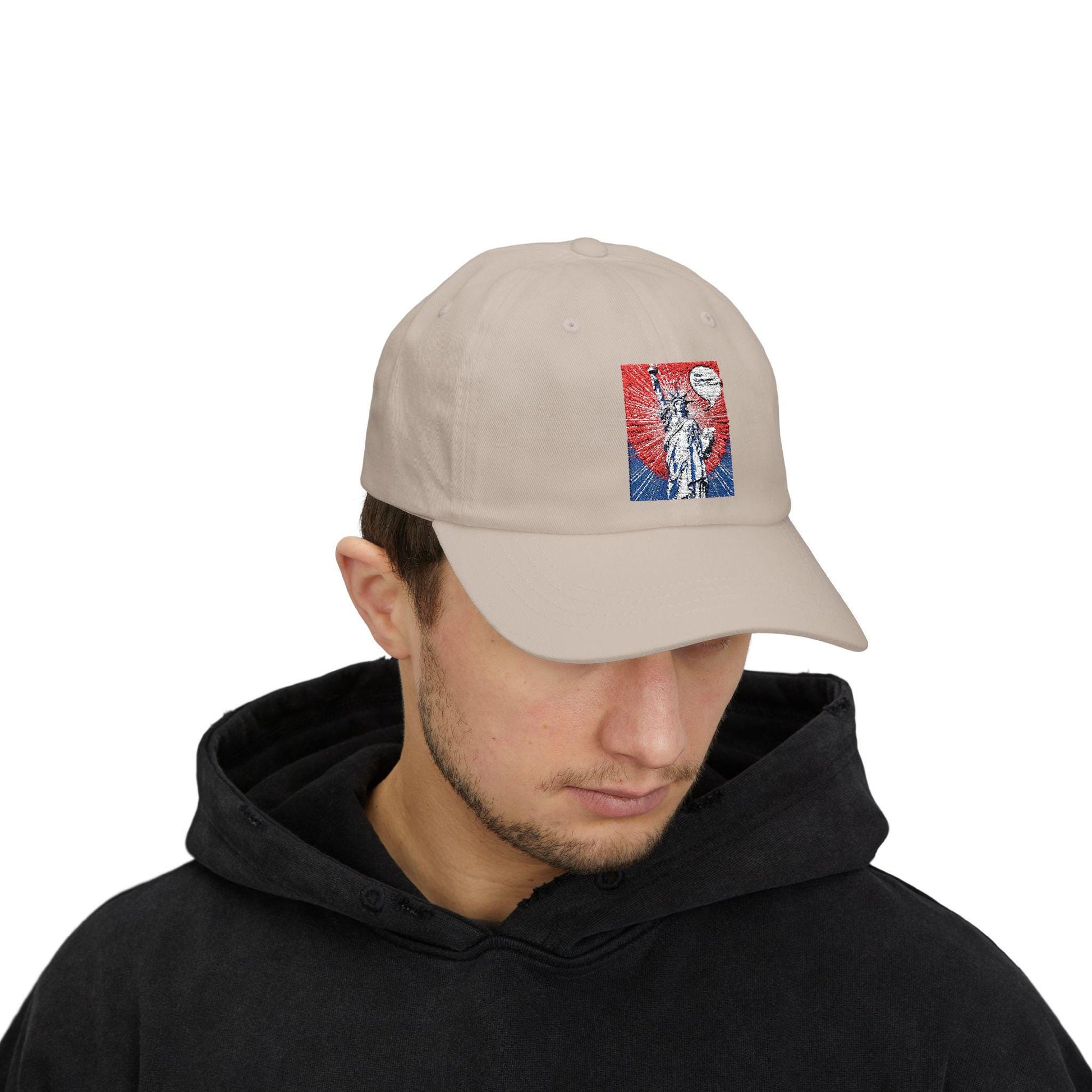 Classic Dad Cap with Liberty Design Cool Summer Hat, Gift for Fathers, Trendy Cap for Men, Casual Style, Patriotic Apparel