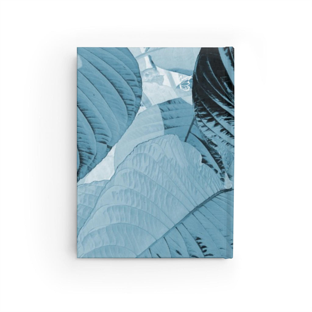 Blue Leaf Pattern Journal, Tropical Notebook, Summer Stationery Gift, Eco-Friendly Writing Pad, Daily Planner, Nature-inspired Diary