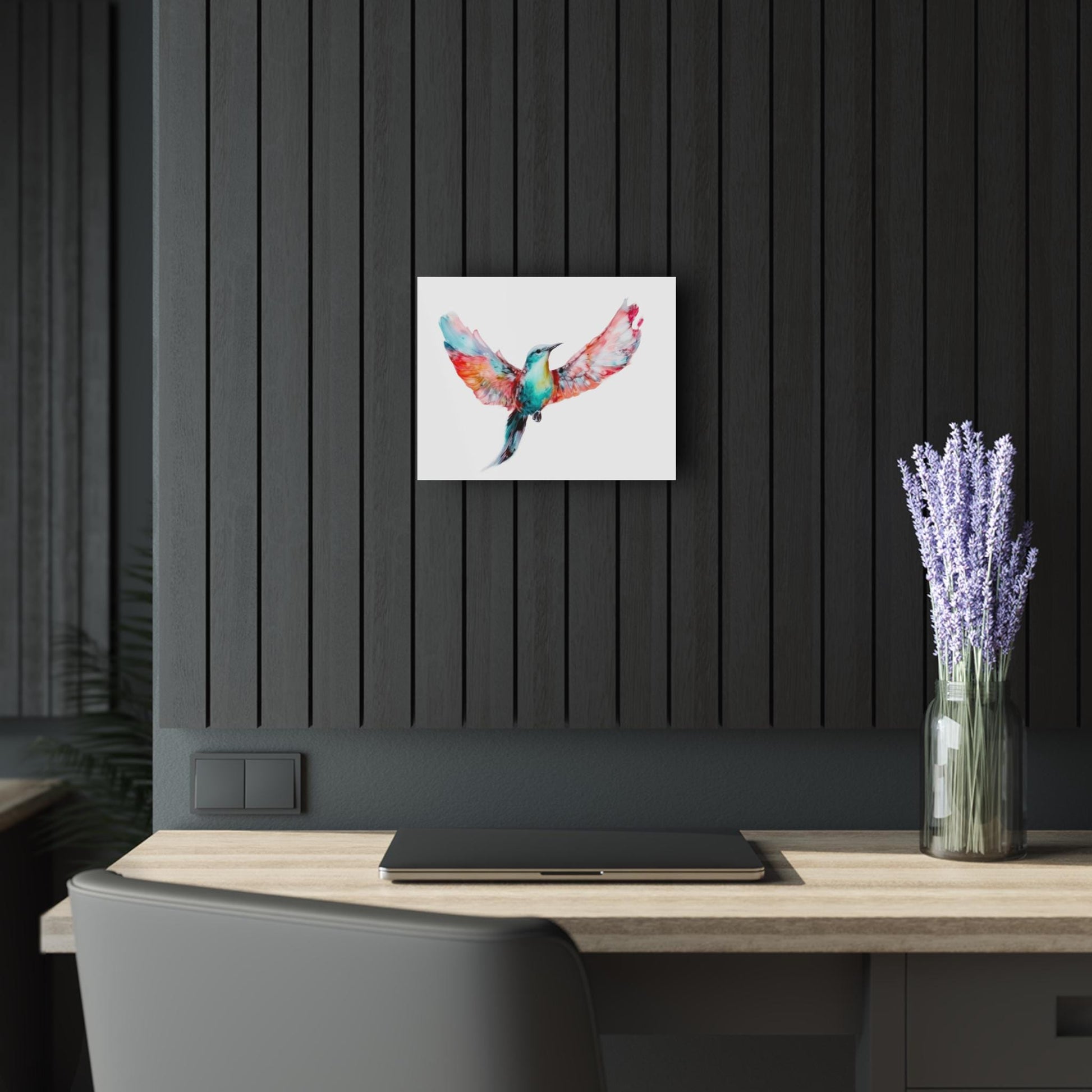 Colorful Hummingbird Acrylic Print - Vibrant Wall Art, Spread Your Wings And Fly, Gift for Bird Lovers, Nature Art, Modern Artwork