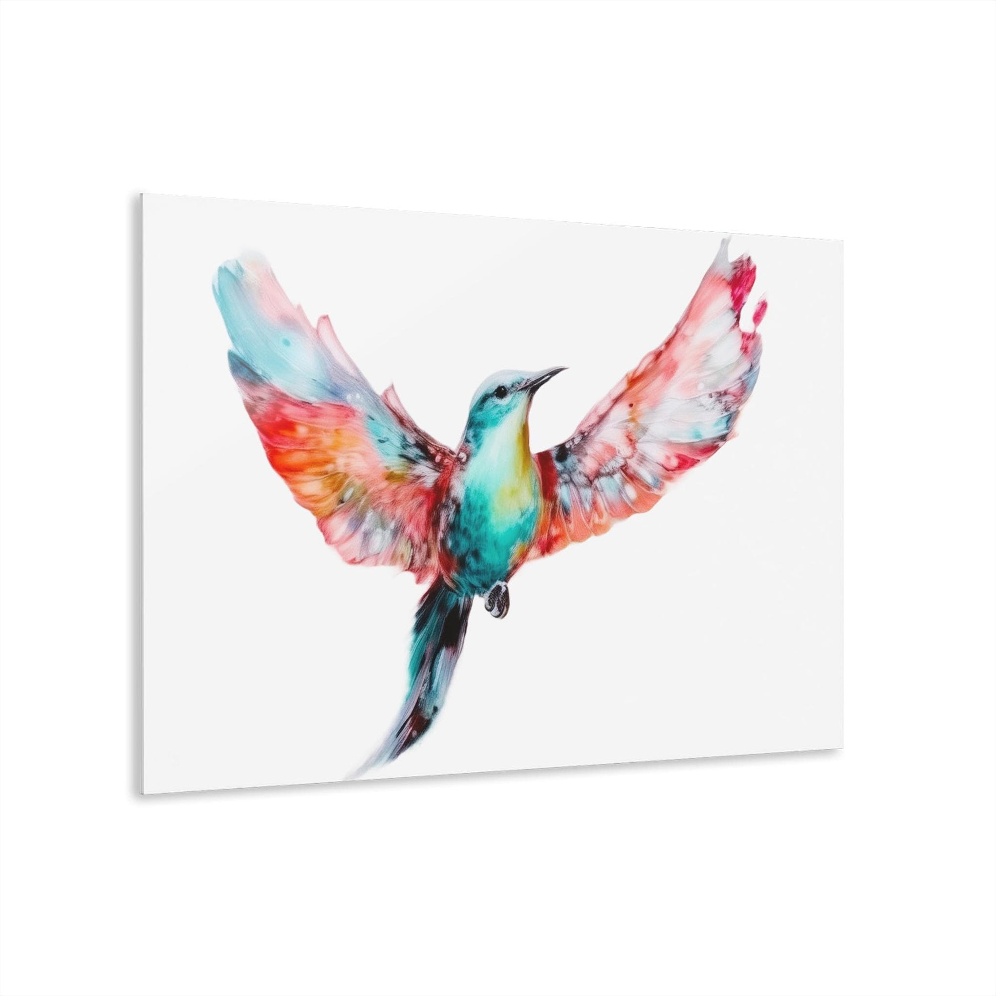 Colorful Hummingbird Acrylic Print - Vibrant Wall Art, Spread Your Wings And Fly, Gift for Bird Lovers, Nature Art, Modern Artwork