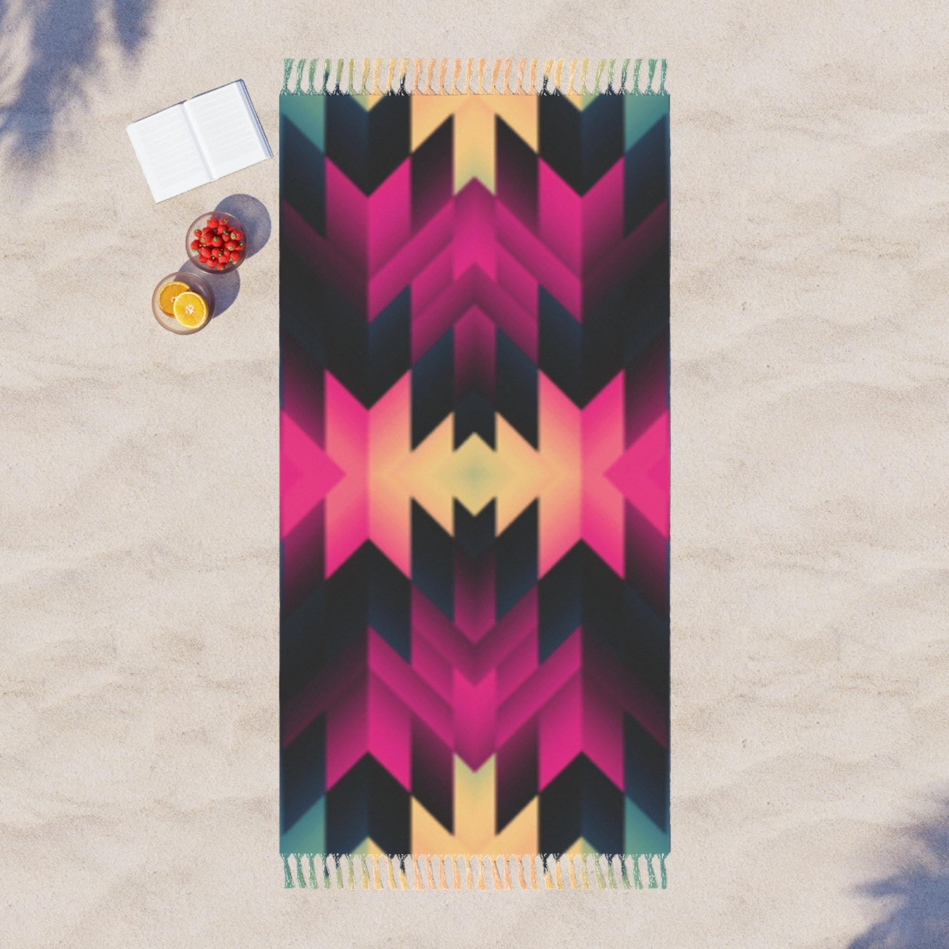 Boho Beach Towel - Vibrant Summertime Vibes, Perfect for Pool Days, Travel & Gifts for Beach Lovers, Style Your Summer Days!