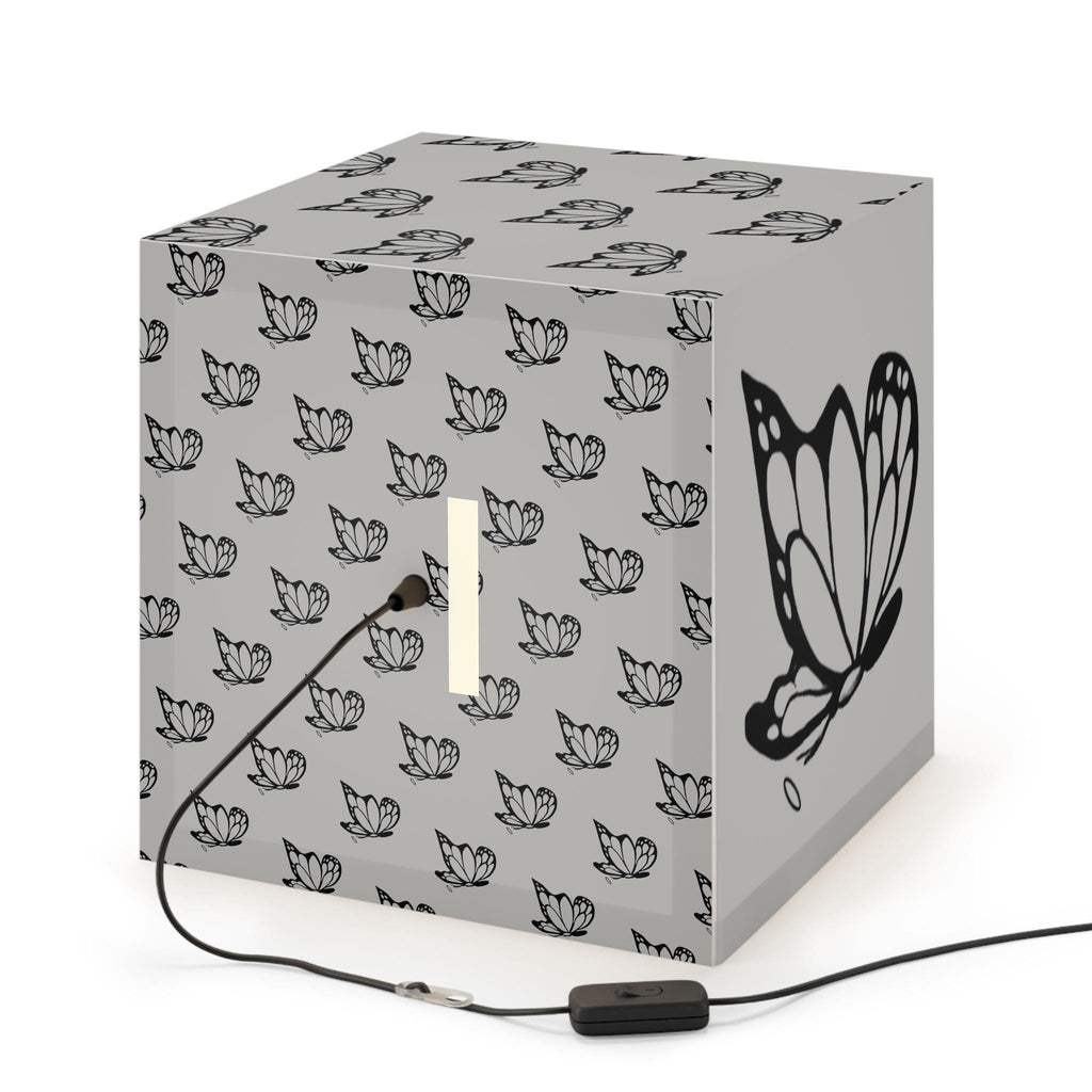 Halo Butterfly Logo Light Cube Lamp - Elegant Home Decor, Night Light, Gift for Nature Lovers, Unique Interior Lighting, Soft Ambient Glow