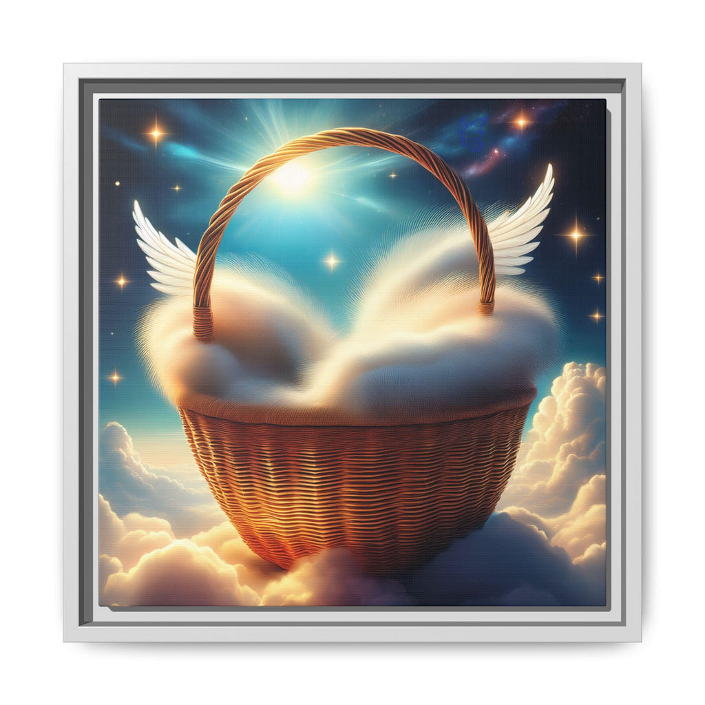 Holy Heaven in a Heavenly Basket Art Print, Inspirational Decor, Gift for Dreamers, Halo Butterfly, Unique Wall Art, Ethereal Decoration