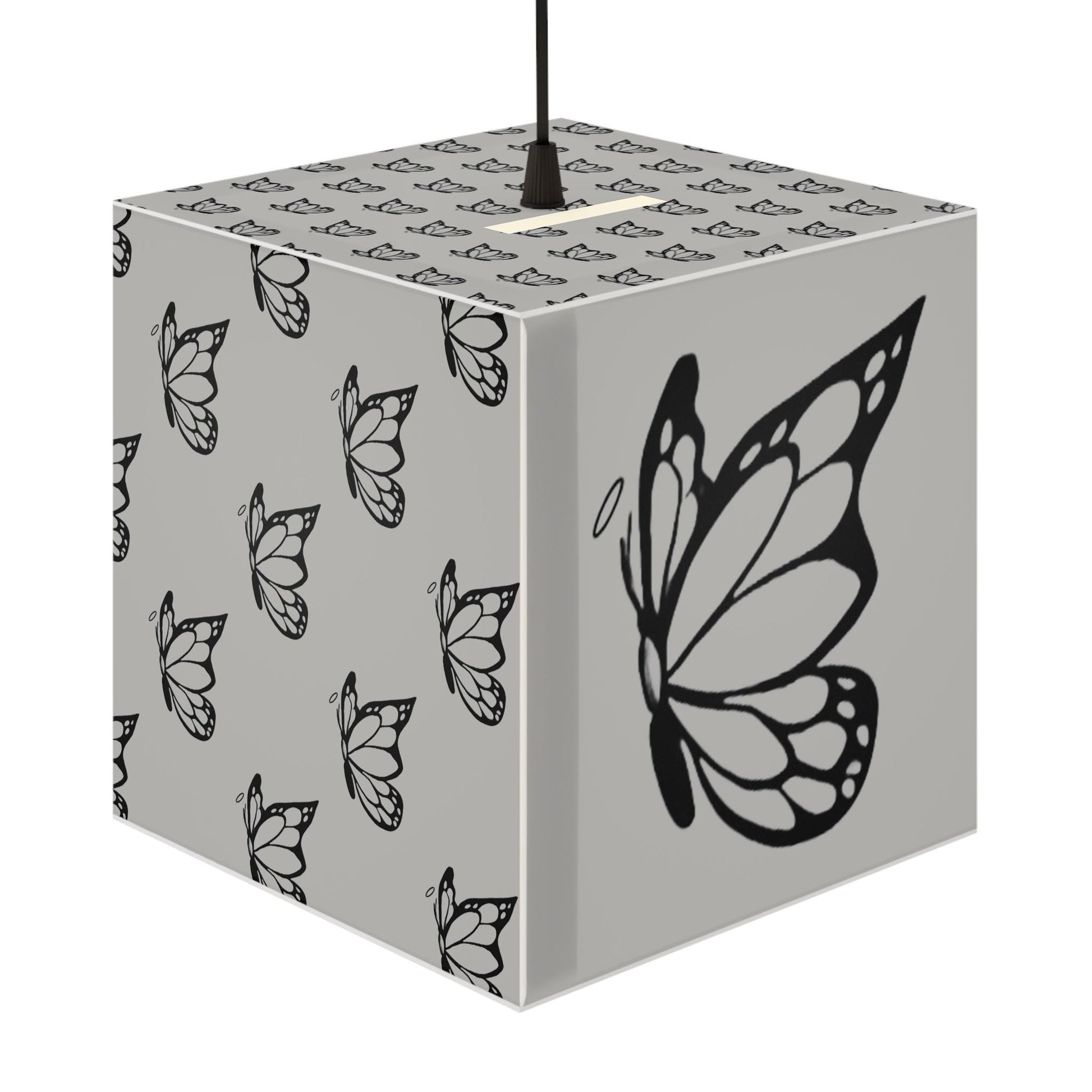 Halo Butterfly Logo Light Cube Lamp - Elegant Home Decor, Night Light, Gift for Nature Lovers, Unique Interior Lighting, Soft Ambient Glow