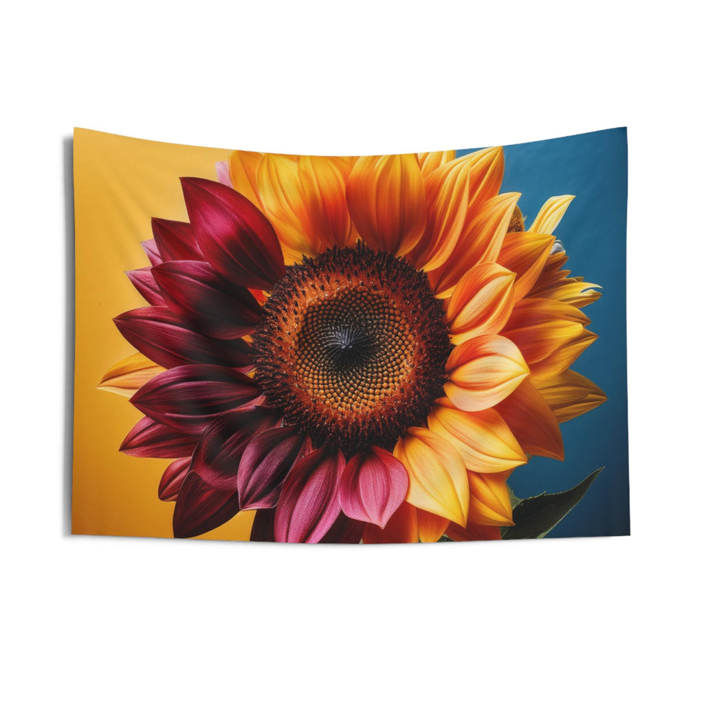 Bright Sunflower Indoor Wall Tapestry, Boho Home Decor, Flower Art Hanging, Floral Tapestry, Vibrant Wall Art, Nature-Inspired Decor