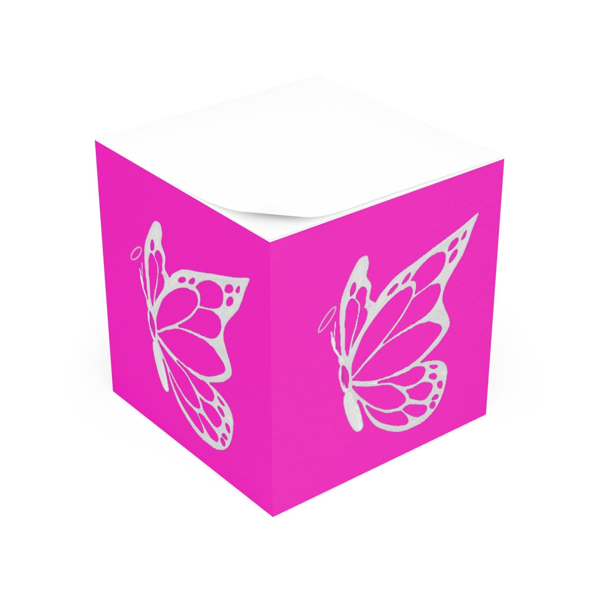 Butterfly Note Cube - Vibrant Sticky Notes for Home, Office, Gifts, Inspirational Messages, Office Decor, Halo Butterfly