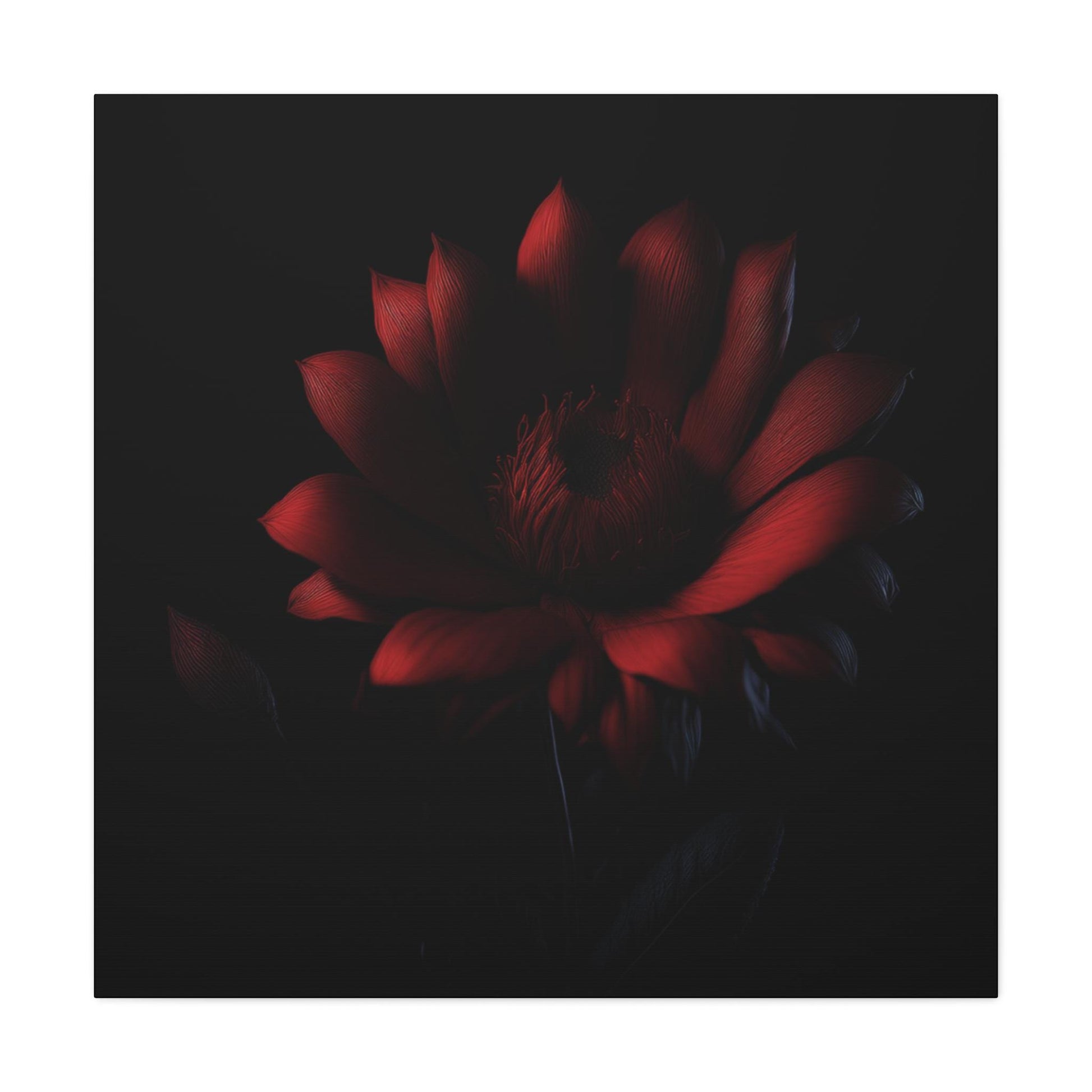 Artistic Burgundy Floral Canvas Print, Home Decor, Wall Art, Flower Artwork, Maroon Flower Canvas, Statement Piece, Modern Decor
