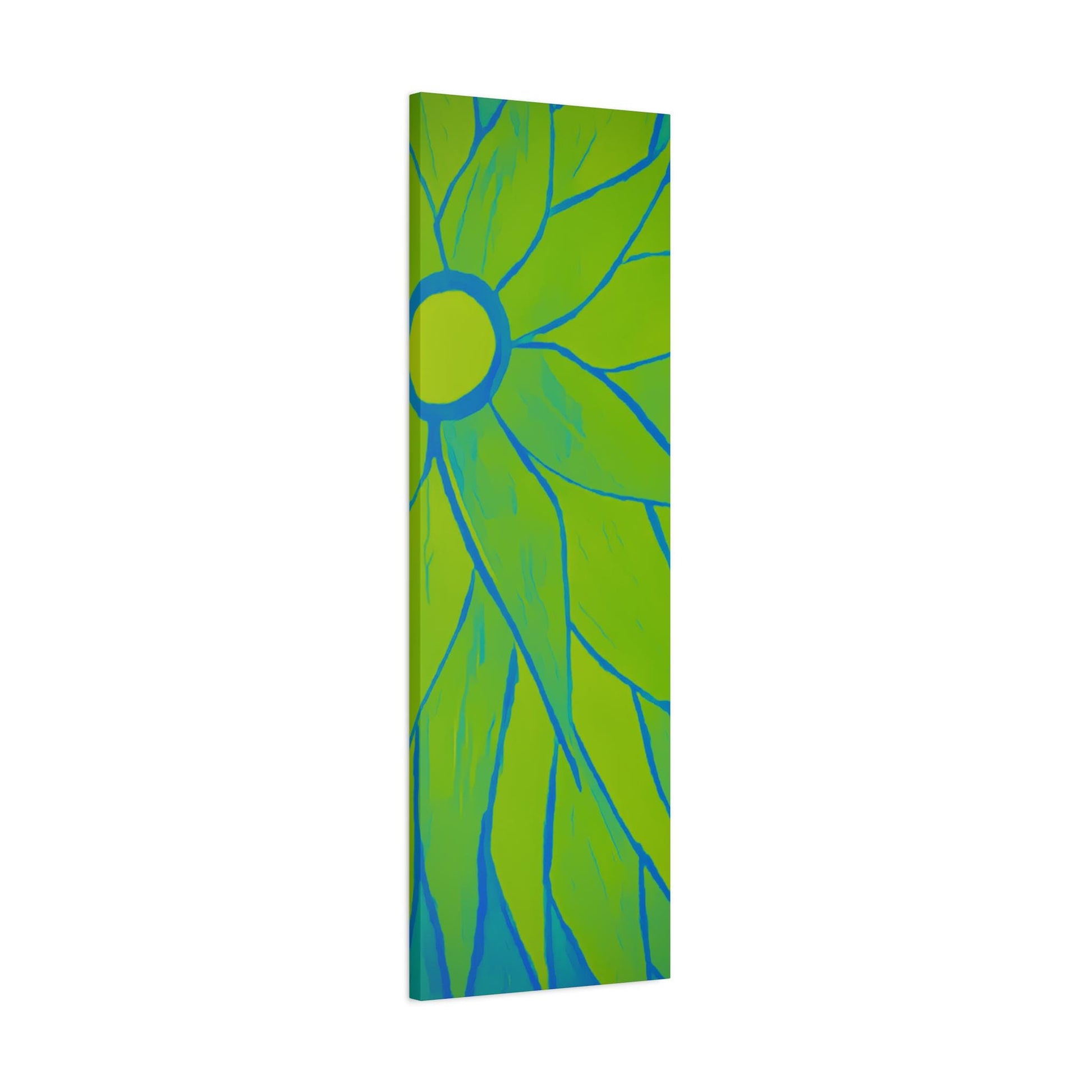 Bright Green Floral Wall Art Canvas, Home Decor, Gardening Decor, Colorful Flower Painting, Living Room Wall Hanging, Gift for Flower Lovers