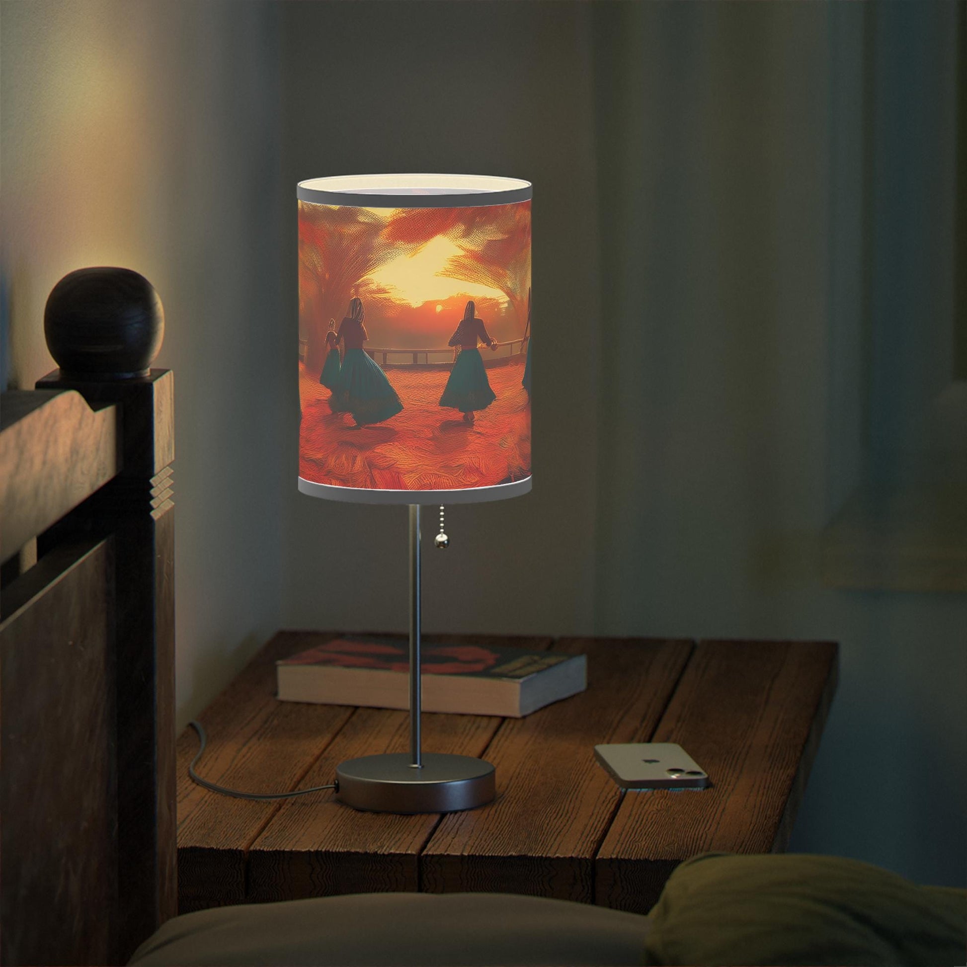 Colorful Dance Scene Table Lamp, Home Decor, Night Light, Bedroom Accent, Gift for Dancers, Artful Lighting