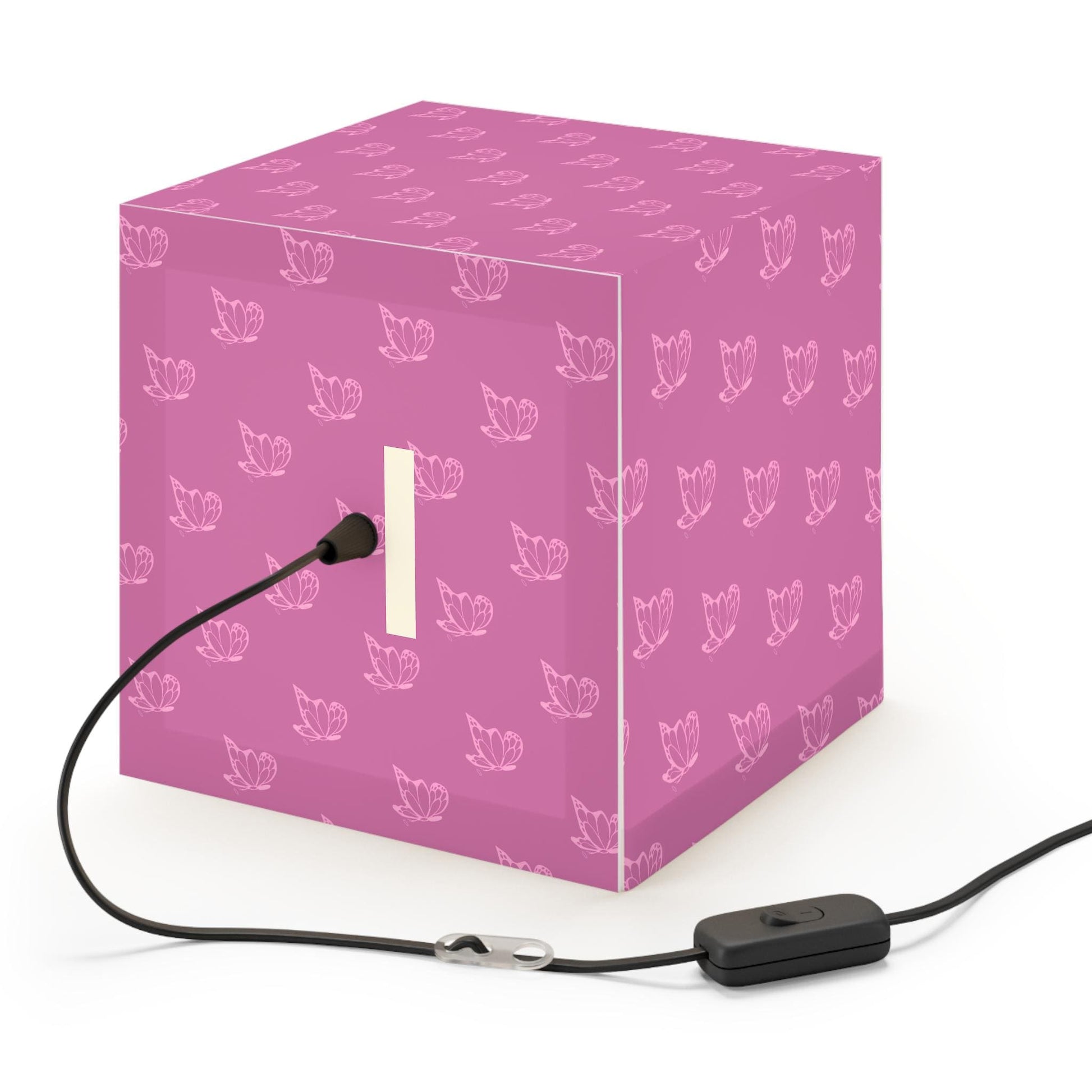 Pink Halo Butterfly Light Cube Lamp, Home Decor, Unique Gift, Ceiling Lighting, Modern Design, Bedroom Accent Light