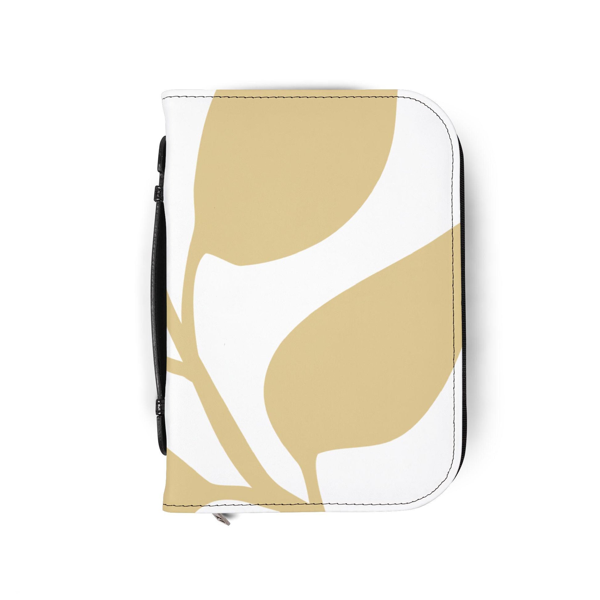Chic Bible Cover with Leaf Design, Elegant Scripture Case, Christian Gift, Religious Journal Protector, Minimalist Bible Sleeve