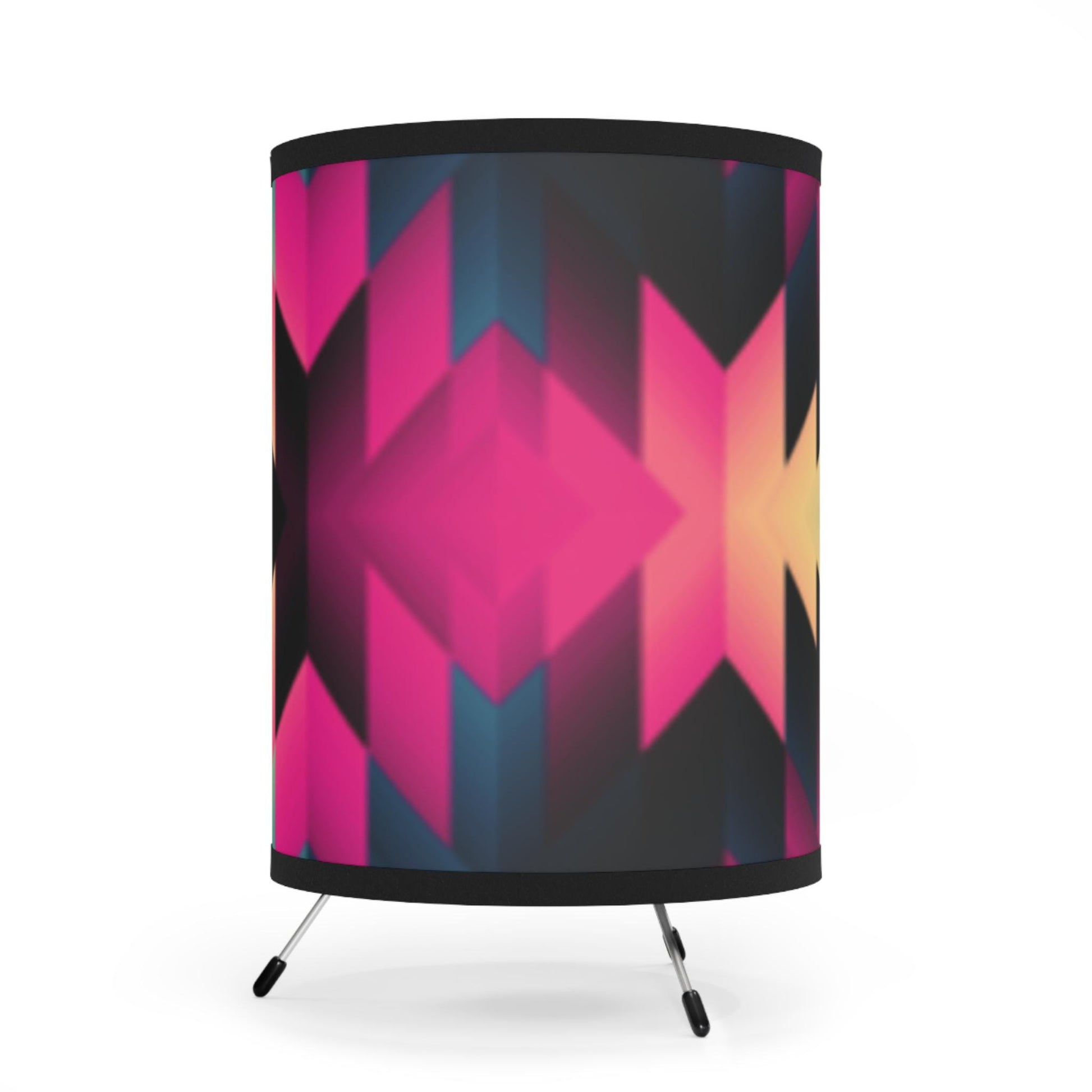 Colorful Bohemian Tripod Lamp - Modern Accent Lighting, Home Decor, Unique Gift, Geometric Design, Contemporary Style