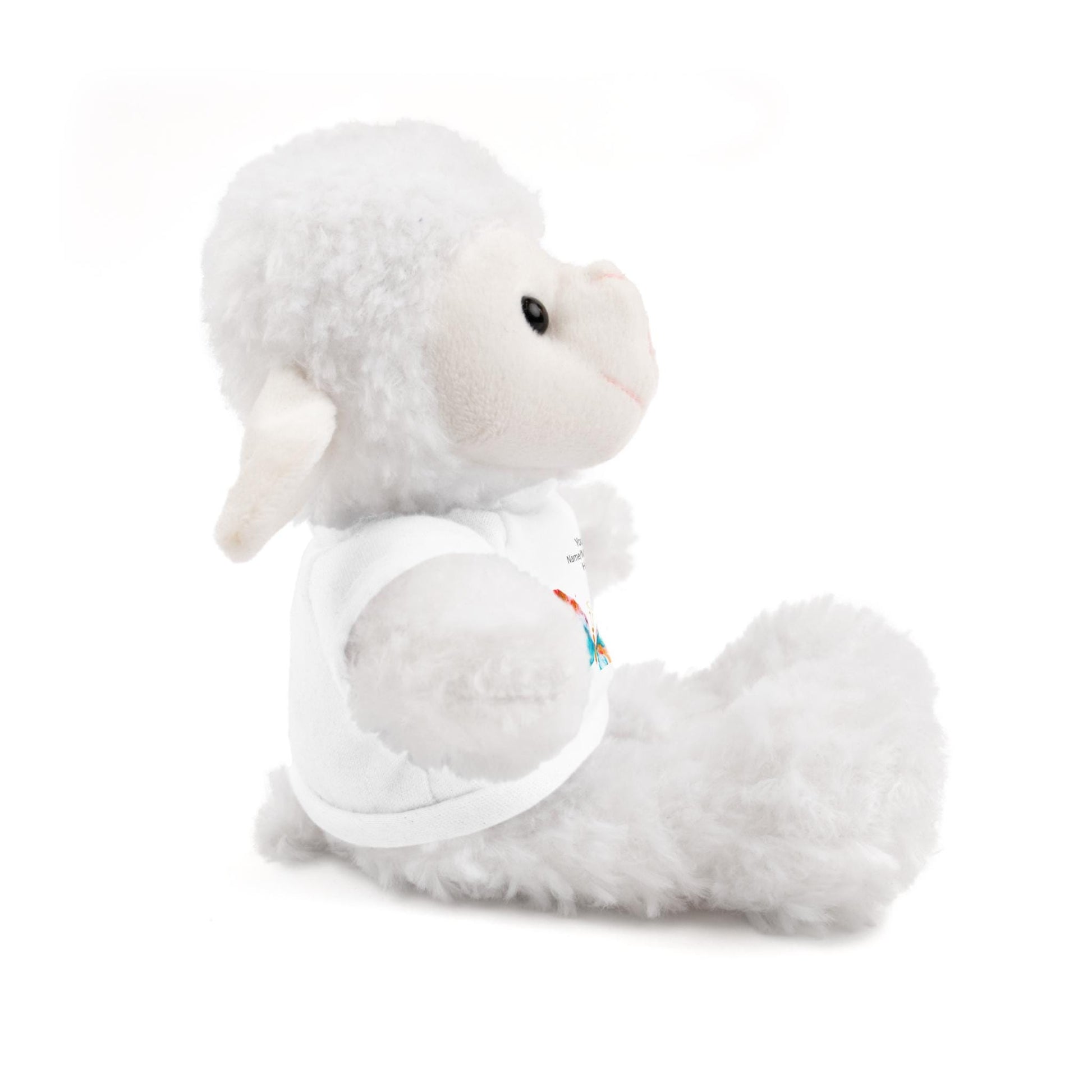 Adorable Halo Butterfly Stuffed Animal with Customizable T-Shirt, Perfect Gift for Kids, Baby Showers, Birthdays, and Holidays